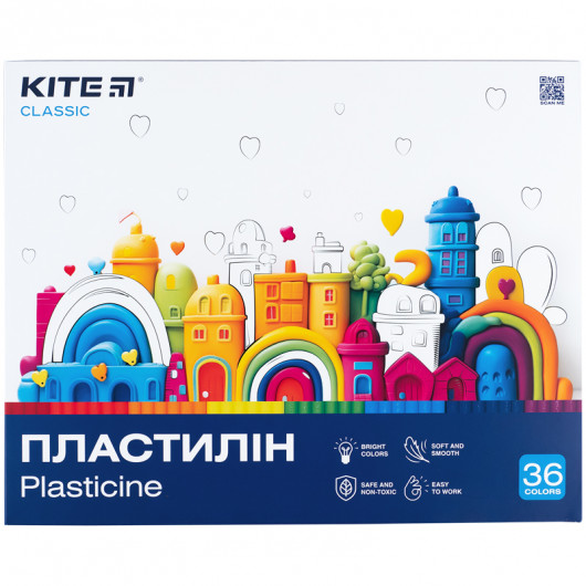 Пластилін, 36 кольорів, 720 г. Kite Classic Kite — фото 7
