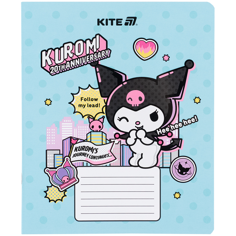 Зошит 18 арк., лін., софт-тач + УФ лак, Hello Kitty-2 (HK25-237-2) Kite — фото 14