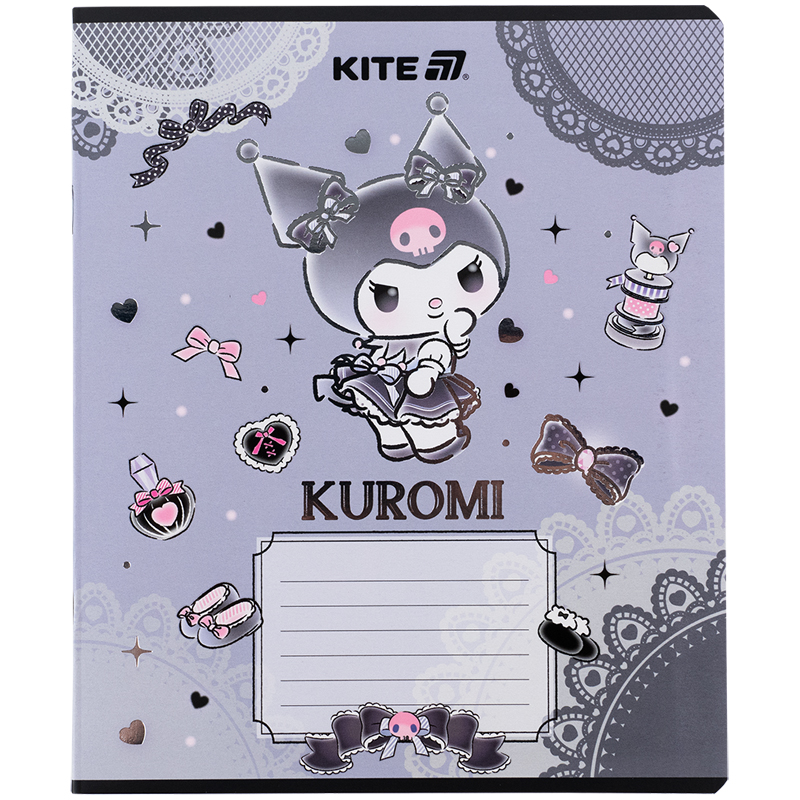 Тетрадь 18 лист., лин., фольга + УФ лак, Hello Kitty-1 (HK25-237-1) Kite - фото 14
