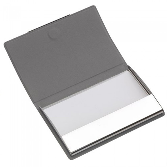 Визитница карманная сталь/кожа, зелен. Китай - фото 3