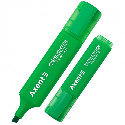 Маркер текстовий Highlighter 2537-A, 1-5 мм клиноп., зелен. Axent — фото 3