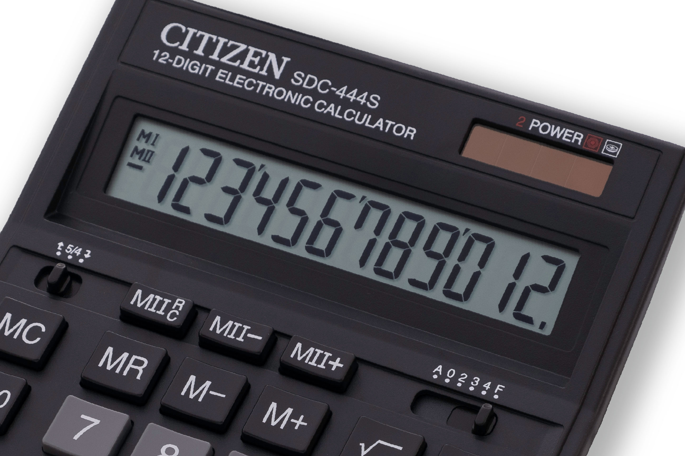 Калькулятор бухгалтерский SDC-444S 12 разрядов, 200х150х25мм., черн. Citizen - фото 3