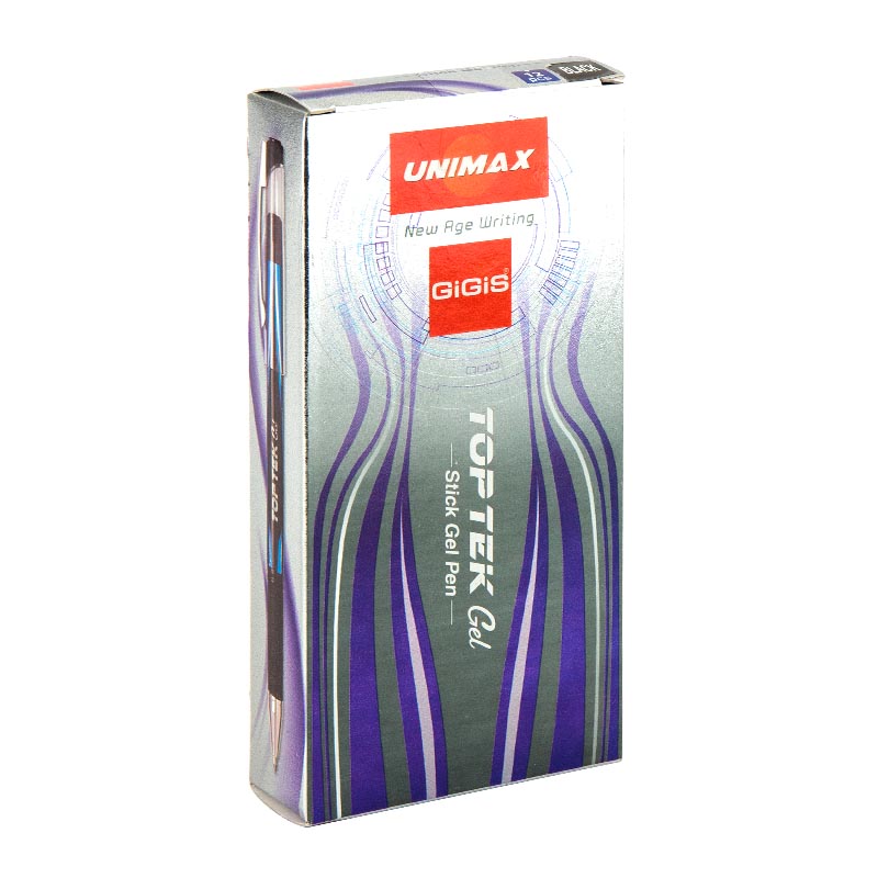 Гелева ручка Top Tek Gel, 0,5, чорна Unimax — фото 4