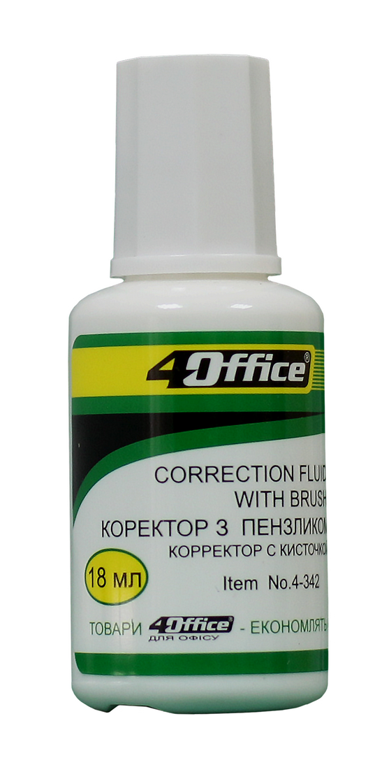 Коректор 18мл., з пензликом, на спиртовій основі 4Office — фото 5
