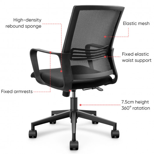Крісло офісне ергономічне DELI STAFF CHAIR (4501), чорн. DELI — фото 6