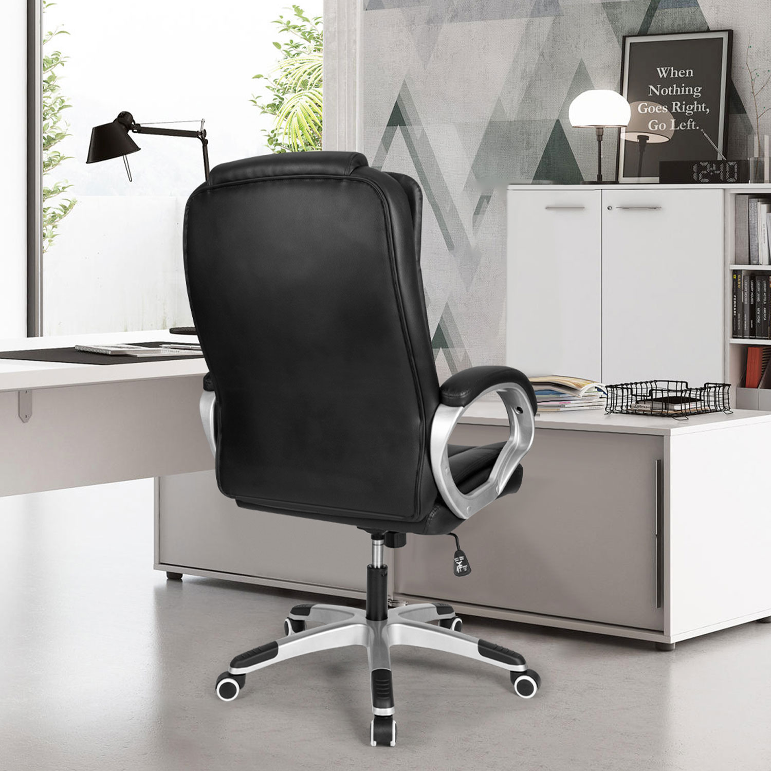 Кресло офисное эргономичное DELI EXECUTIVE CHAIR, PU кожа (4524), черн. DELI - фото 10