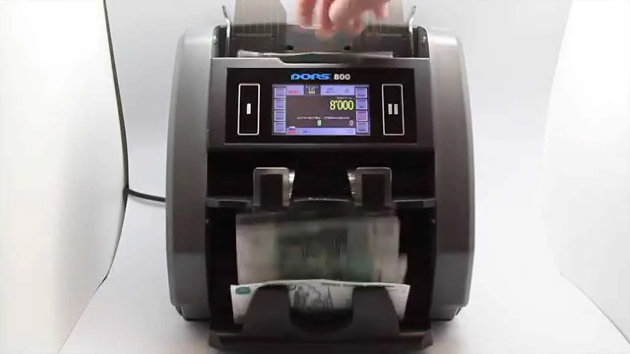 Счетчик банкнот 800, Двухкарманный, темно-сер. DORS - фото 1