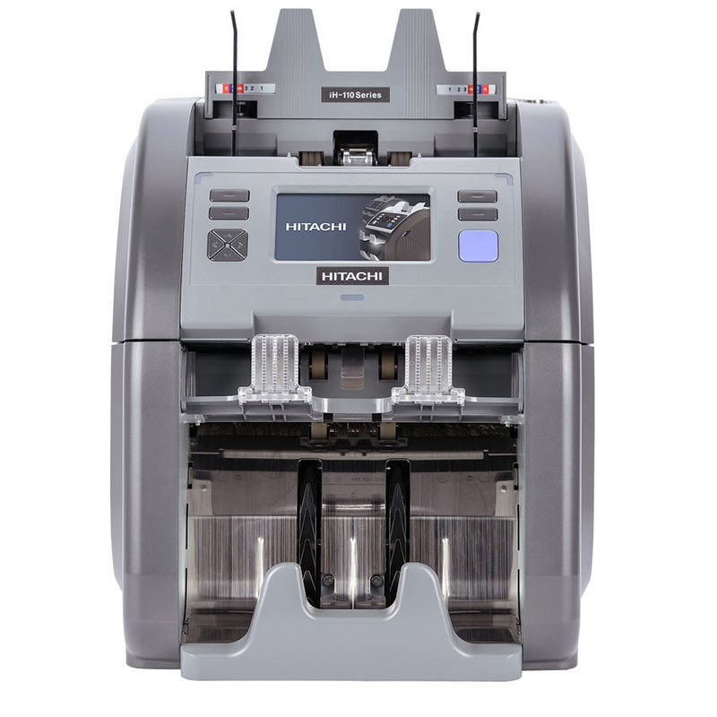 Счетчик банкнот Hitachi -iH110, Двухкарманный, серый DORS - фото 1