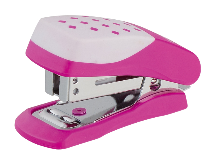 Степлер 24/6 12арк., рожев. BuroMax - фото 1