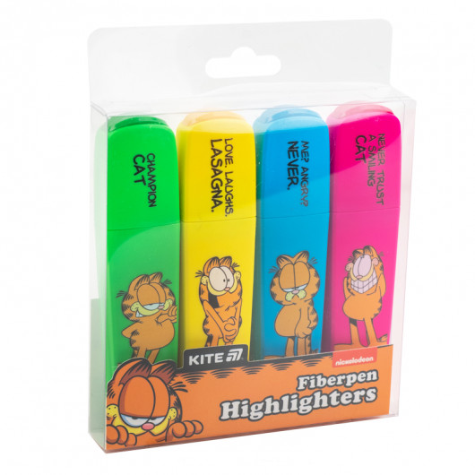 Маркер Highlighter, набор из 4х цветов, Garfield Kite - фото 6