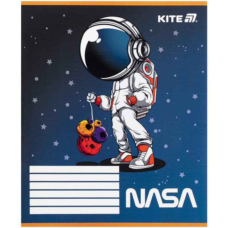 Тетрадь 12 лист., кос., УФ лак объёмный, NASA (NS25-235) Kite - фото 12