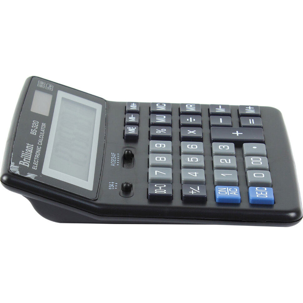 Калькулятор бухгалтерский BS-320, 12 разрядов, 155х155х35мм., черн. Brilliant - фото 2