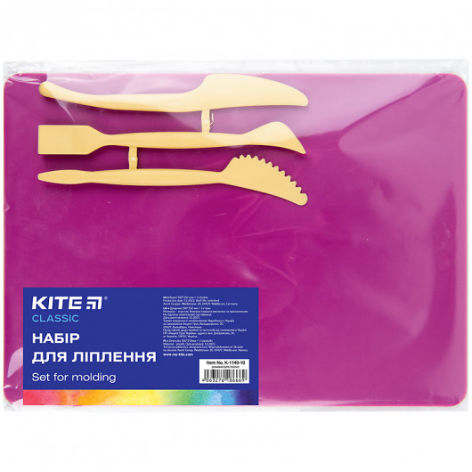 Набір для ліплення(дощ.180х250 мм+ 3стеки),рож.Kite Classic Kite — фото 2