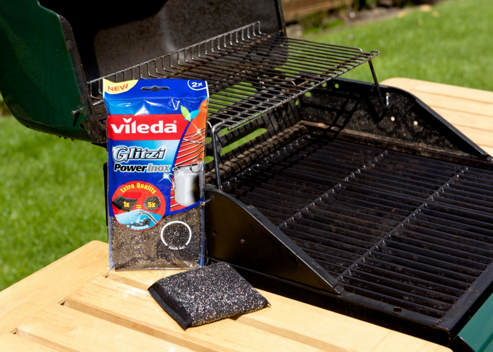 Губки кухонные металлические Inox Power Pad, 2шт./уп., черн. Vileda - фото 2