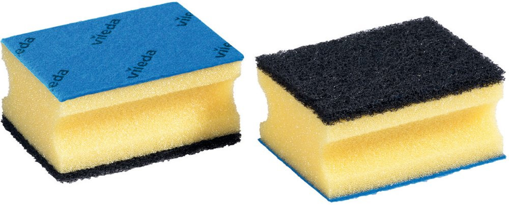 Губки кухонные Glitzi plus, 94*65*45мм., 3шт./уп., желт. Vileda - фото 4