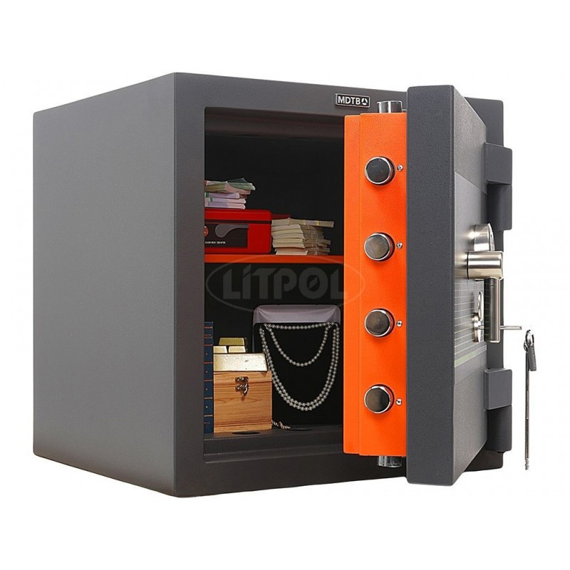 Сейф взломостойкий (680*680*630мм.) элек/код.+ ключевой замок, 1 полка, 5 класс, Burgas-67 EL, темно MDTB - фото 2