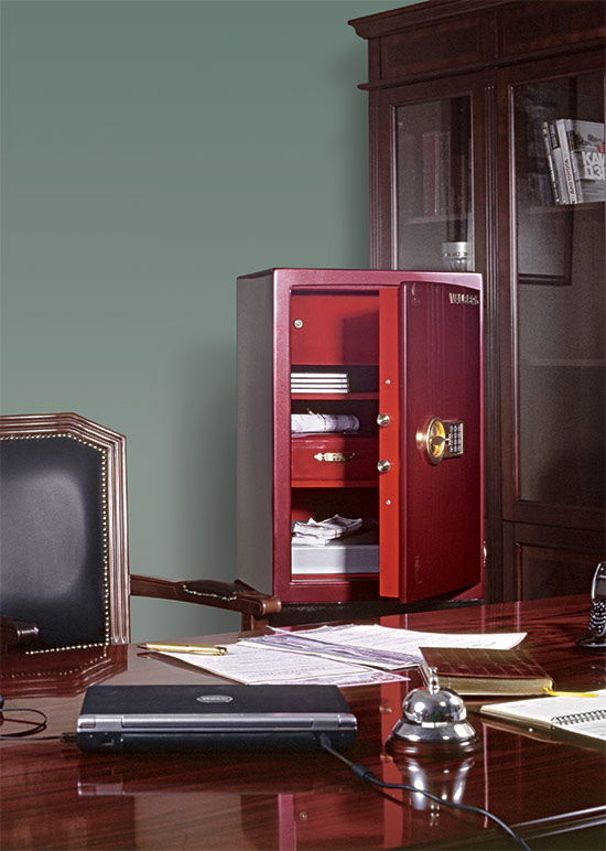 Сейф взломостойкий (670*440*380мм.) элек/код.  замок, 1 полка, 1 класс, кас/ячейка, ASK.67T-EL GOLD, Valberg - фото 3