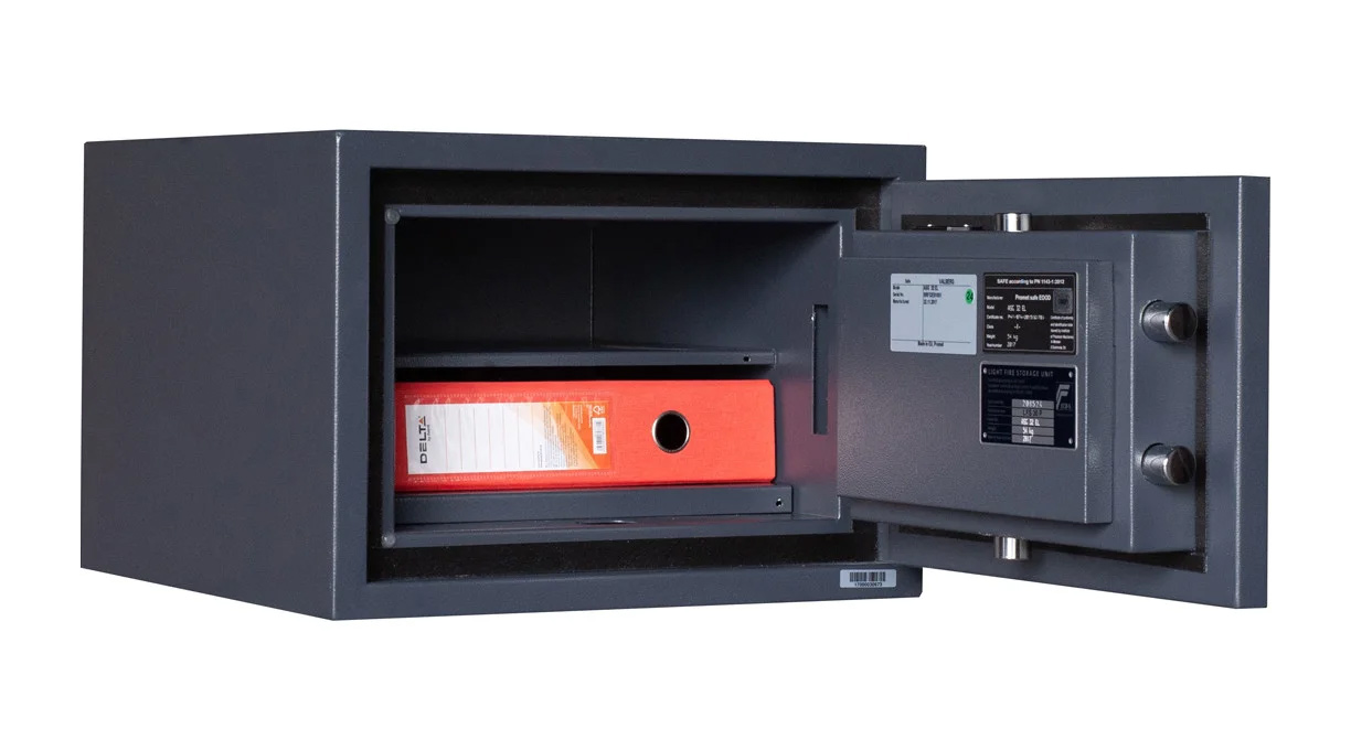 Сейф огневзломостойкий (450*445*315мм.) электронный кодовый замок, 1 полка, 1 клас, ASG-32 EL, графи Valberg - фото 2