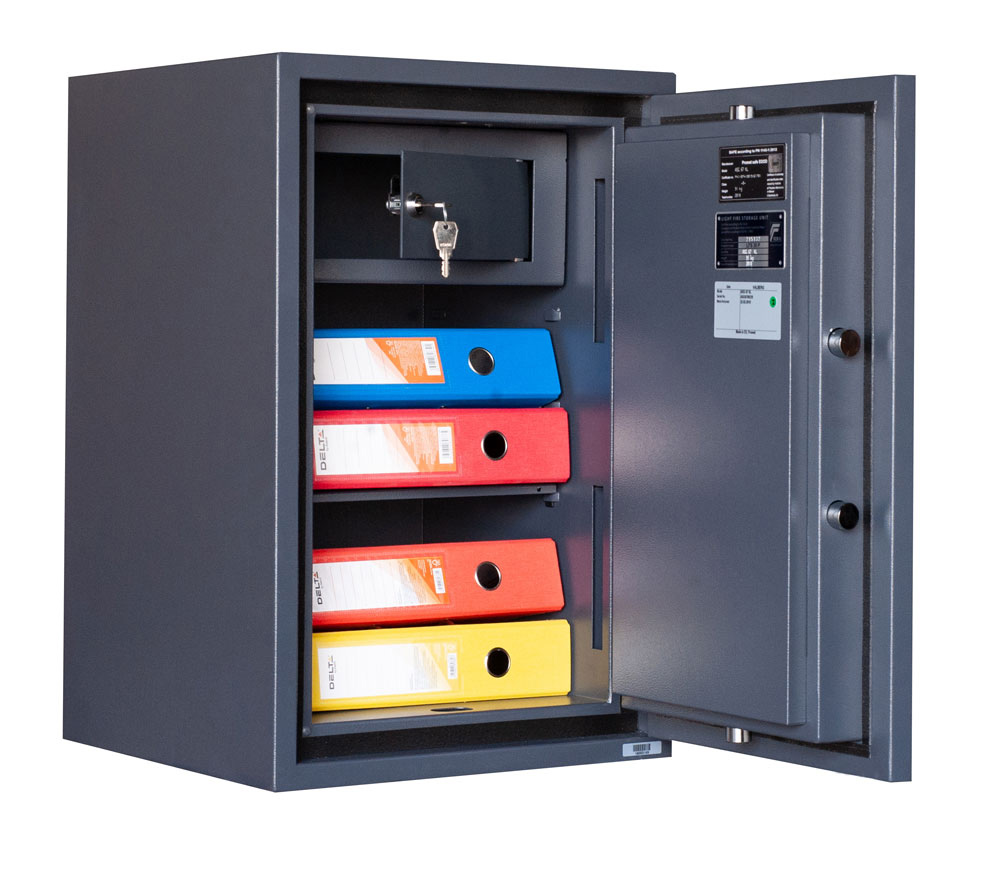 Сейф огневзломостойкий (670*440*440мм.) ключевой замок, 1 полка, 1 клас, кас/ячейка,  ASG 67T, графи Valberg - фото 1