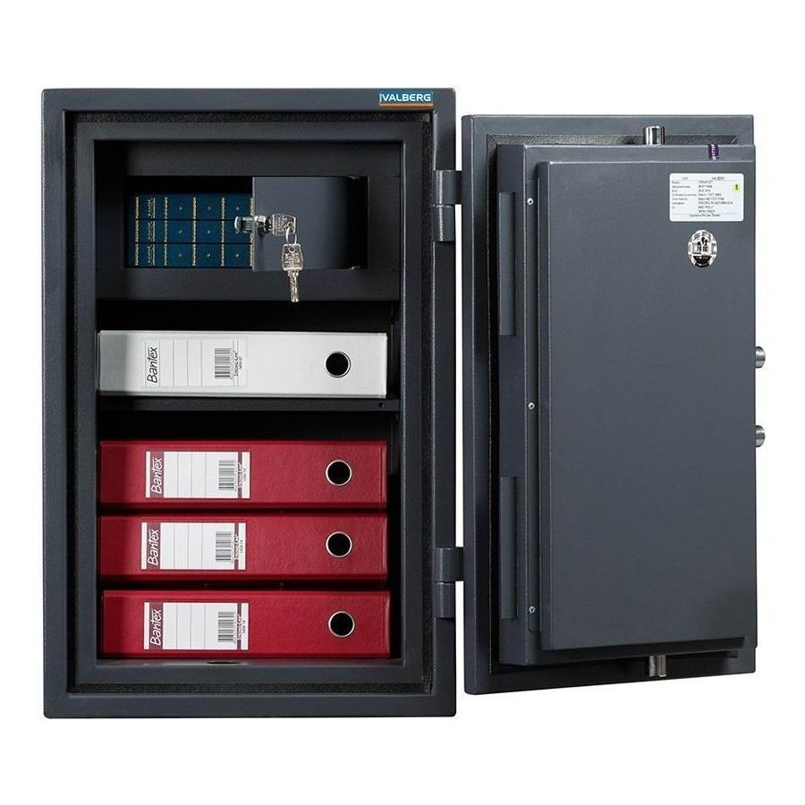 Сейф вогнезламостійкий (670*440*440мм.) елек/код. замок, 1 полиця, 1 клас, кас/відділеня, ASG 67T EL Valberg - фото 2