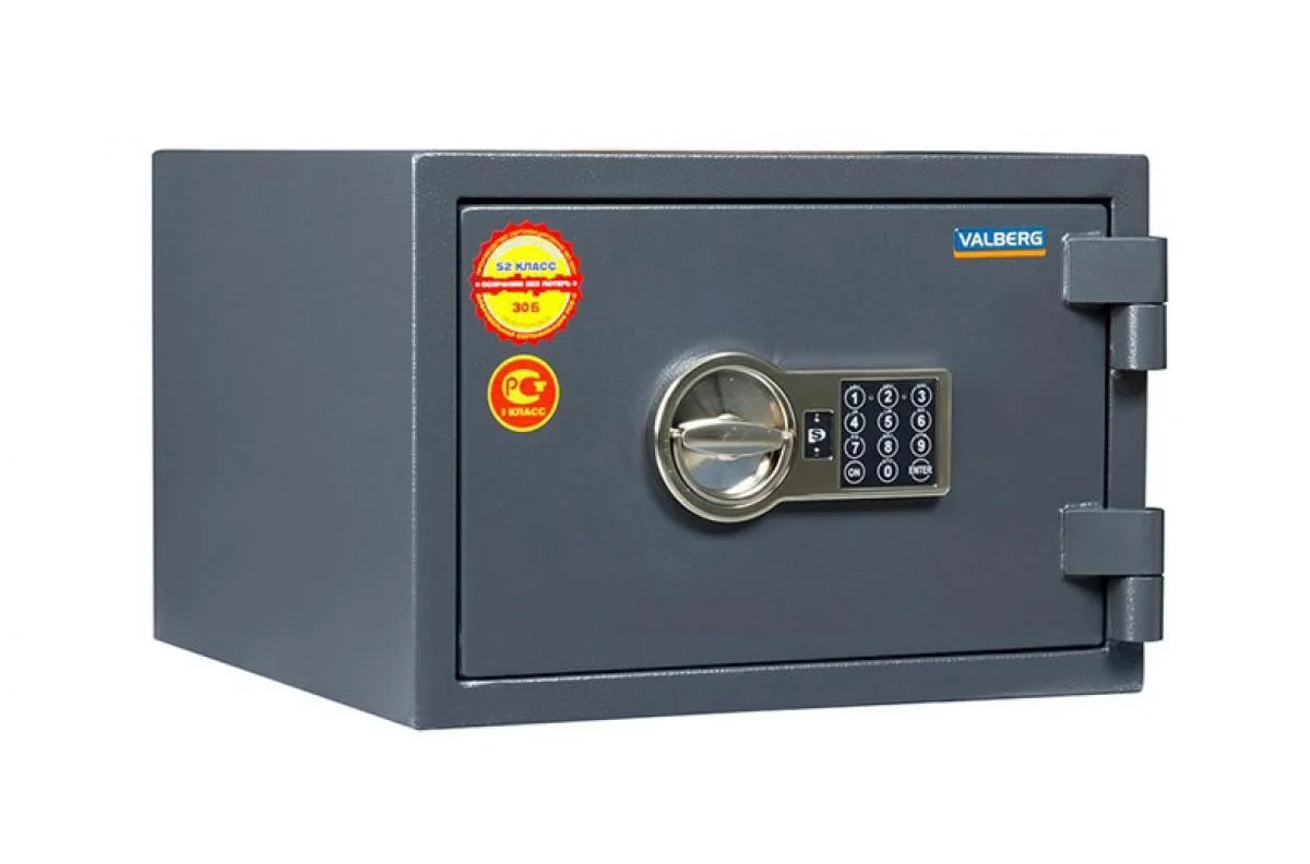 Сейф зламостійкий (300*440*430мм.) з електроним кодовим замком, 1 полиця, 1 клас, Кварцит 30 EL, гр Valberg - фото 1
