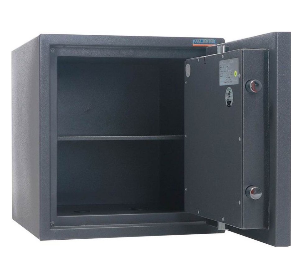 Сейф взломостойкий (460*440*430мм.) электронный кодовый замок, 1 полка, 1 класс, Кварцит 46 EL, серы Valberg - фото 2