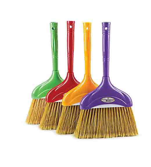 Мітла для прибирання приміщень з короткою ручкою, довжина 42см. висота щетини 25см., асорті (HS256) Uctem - фото 1