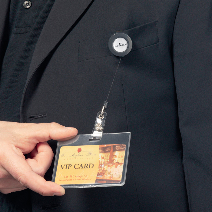 Нить для бейджа 80см. Style, с петлей, бел. Durable - фото 1