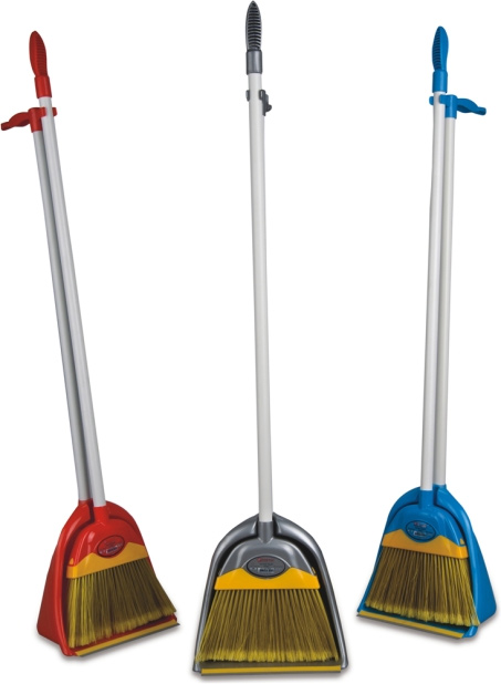 Набор для уборки помещений: щетка с длинной ручкой и совок для мусора, AF202, син. Uctem - фото 3