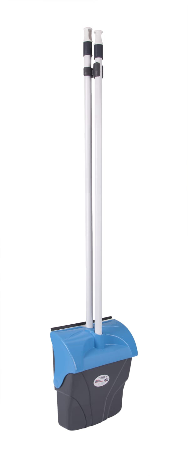 Набор для уборки помещений: щетка с длинной ручкой и совок с крышкой KAF300, син. Uctem - фото 1