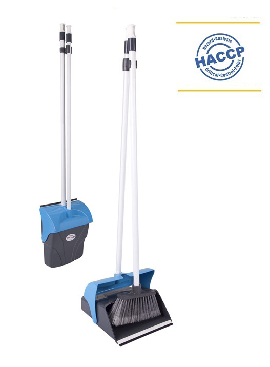 Набор для уборки помещений: щетка с длинной ручкой и совок с крышкой KAF300, син. Uctem - фото 2