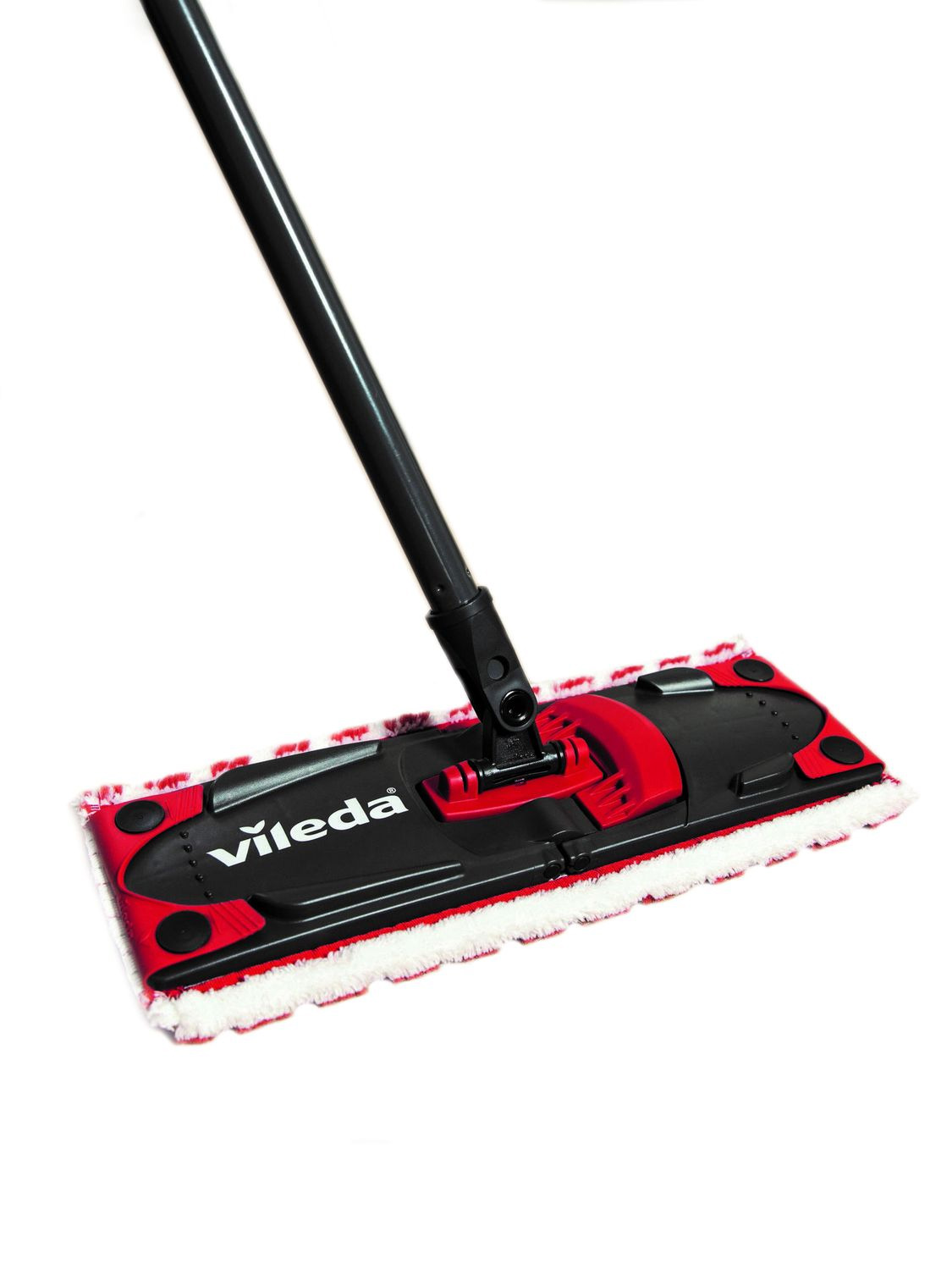 Швабра для миття підлоги + хлопкова насадка, UltraMat Microfaser, телескоп/ручка, 140см, черв. Vileda - фото 1
