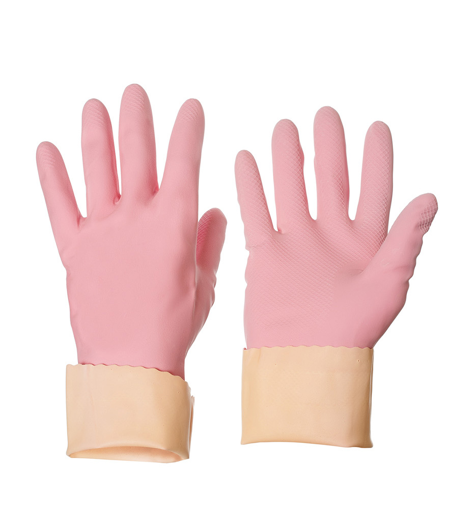 Рукавички гумові для приберання Sensitive ComfortPlus S, маленькі, рожев. Vileda - фото 1