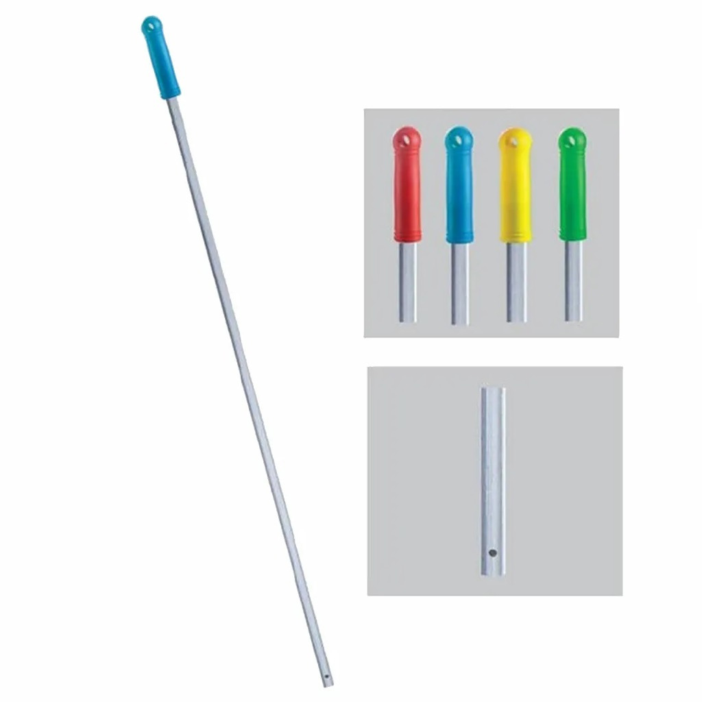 Ручка алюминиевая 140см. с отверстием, син. Турция - фото 1