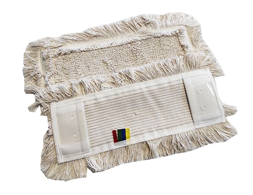 Насадка Моп пласка для швабри 40*12см., бавовняна з кишенями та вухами, беж. Uctem - фото 1