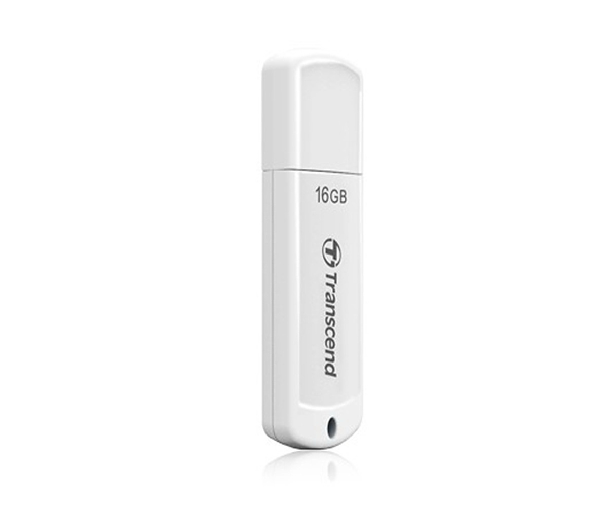 Флеш-пам'ять USB 2.0Flash Drive 16Gb JetFlash 370 моноблок, пластик, корпус біл. TRANSCEND - фото 1