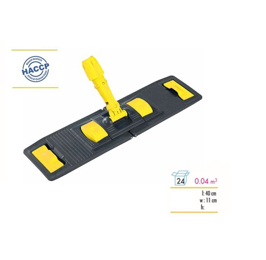 Держатель плоского мопа 40см., пластиковый универсальный, желт. Uctem - фото 1