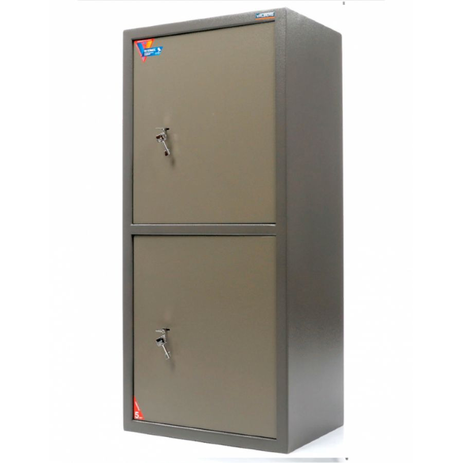 Сейф офисный (900*440*355мм.) два ключевых замка, 2 полки, 2 секции, ASM-90/2, коричн. Valberg - фото 1