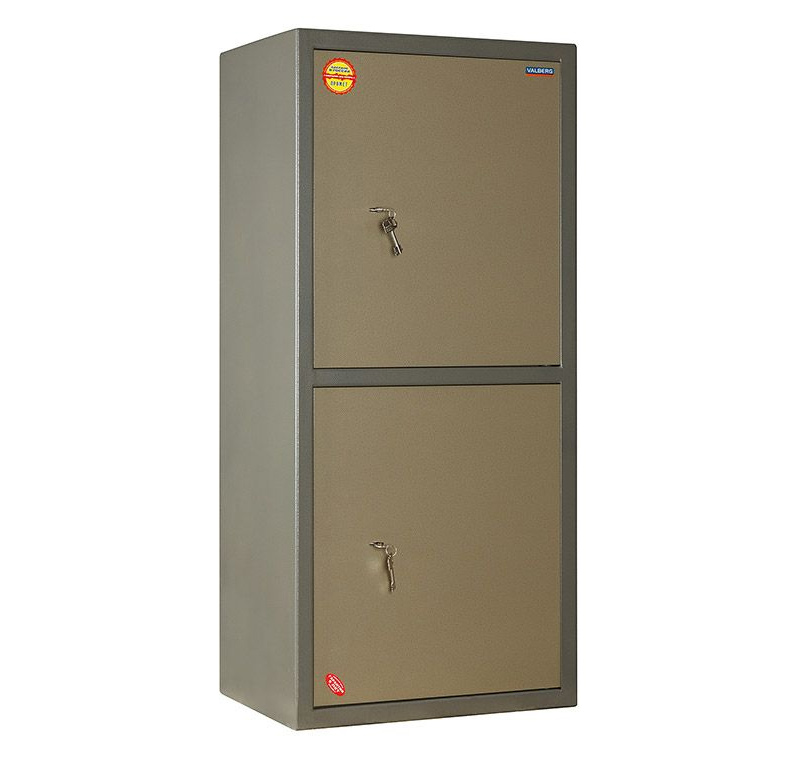Сейф офисный (1200*550*390мм.) два ключевых замка, 2 секции, кас/ячейка, ASM-120T/2, коричн. Valberg - фото 1