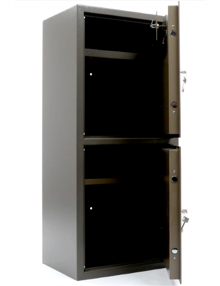 Сейф офисный (1200*550*390мм.) два ключевых замка, 2 секции, кас/ячейка, ASM-120T/2, коричн. Valberg - фото 2