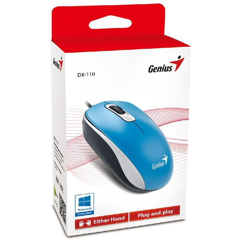 Миша USB оптична DX-110, блакит. Genius - фото 2