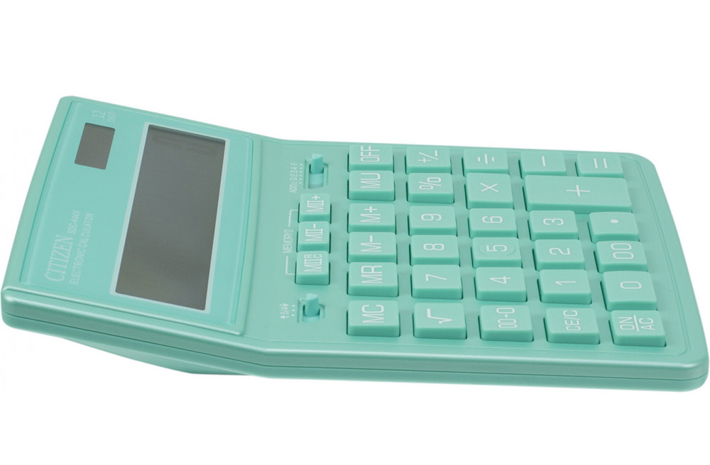 Калькулятор SDC444XRGNE-green, 12 розрядів, (204х155х32мм.), зелен. Citizen - фото 2
