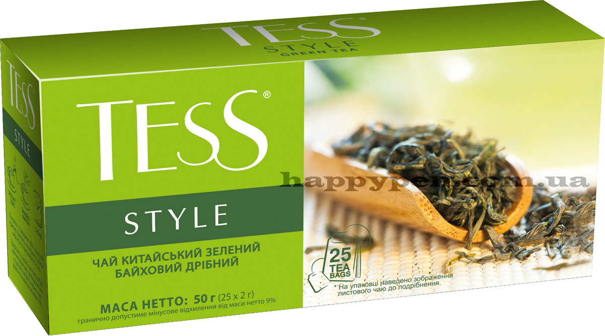 Чай зеленый классический Style, 25пак. по 2г. Tess - фото 1