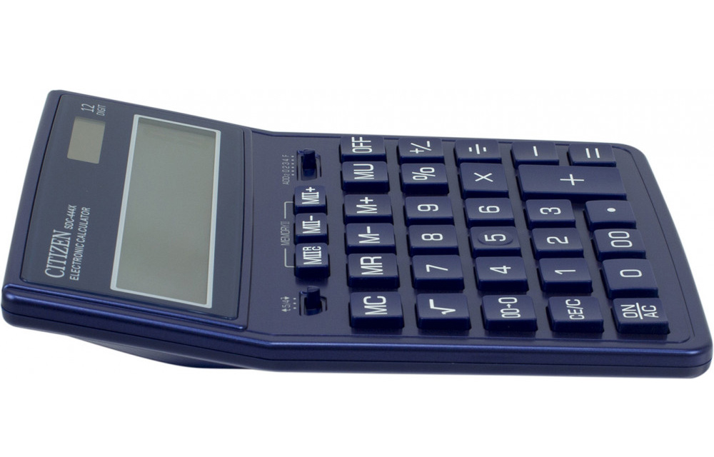 Калькулятор SDC444XRNVE-navy, 12 розрядів, (204х155х32мм.), син. Citizen - фото 2