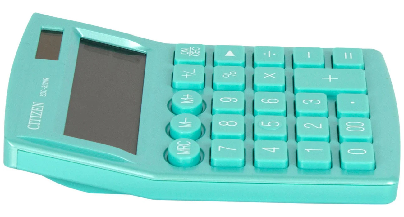 Калькулятор SDC812NRGNE-green, 12 розрядів, (125х100х34мм.), зелен. Citizen - фото 2