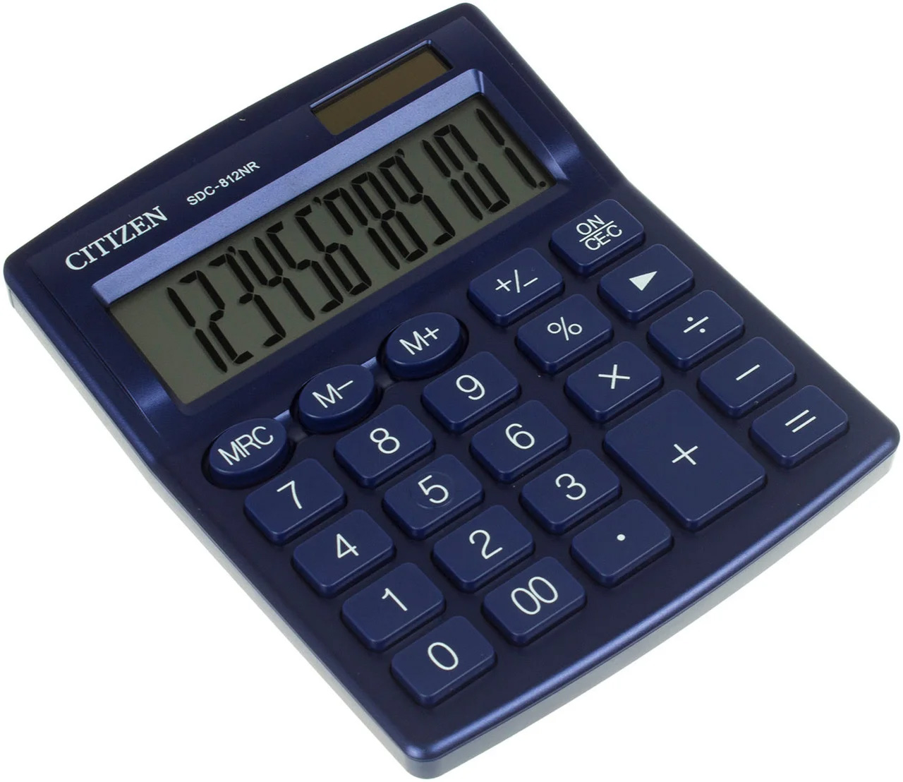 Калькулятор SDC812NRNVE-navy, 12 розрядів, (125х100х34мм.), син. Citizen - фото 1