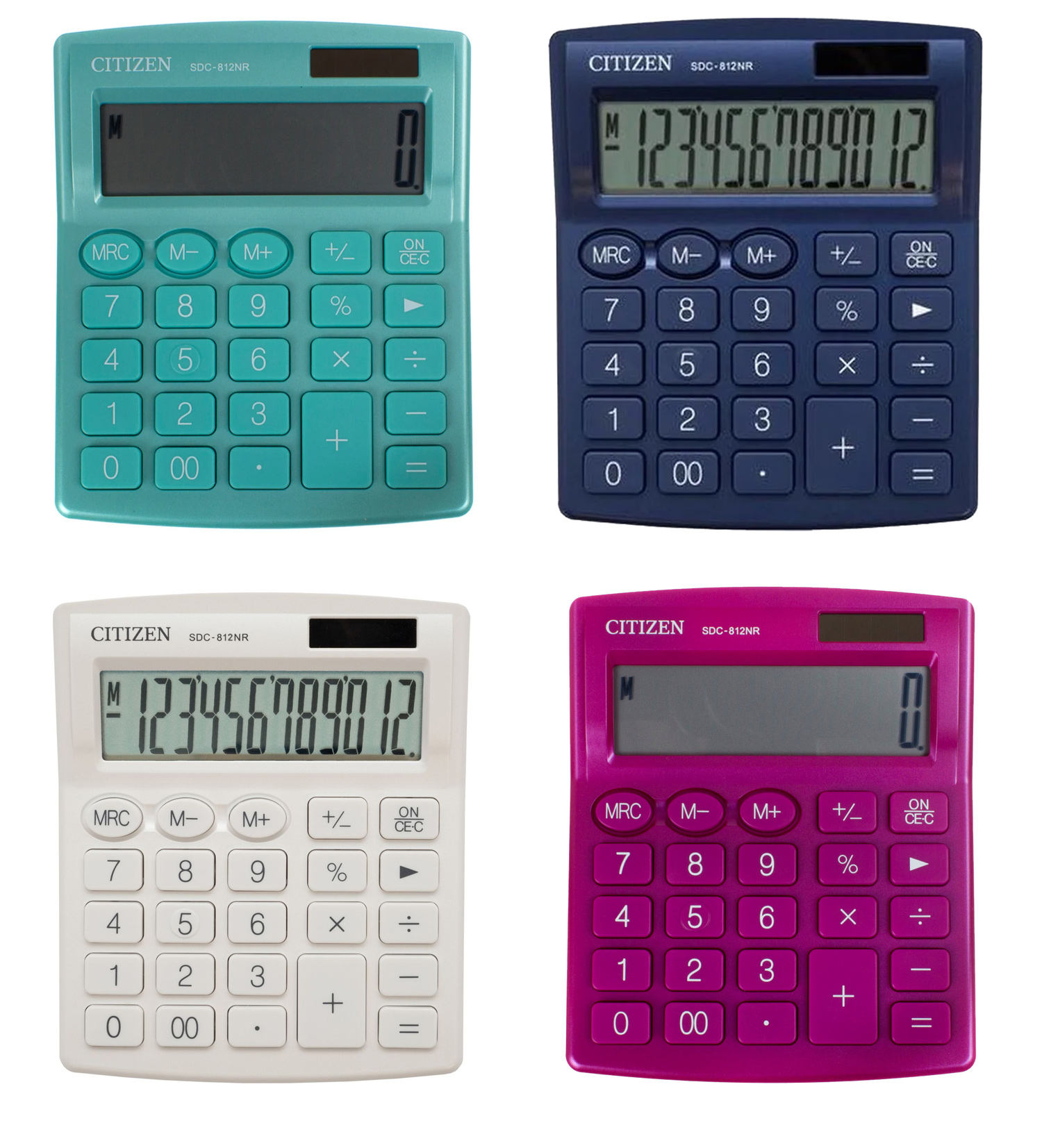 Калькулятор SDC812NRNVE-navy, 12 розрядів, (125х100х34мм.), син. Citizen - фото 4
