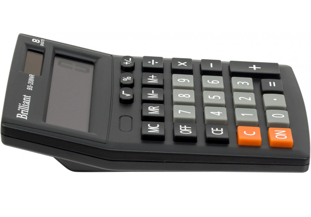 Калькулятор бухгалтерский BS-208NR, 8 разрядов, 103х137х31мм, черн. Brilliant - фото 1