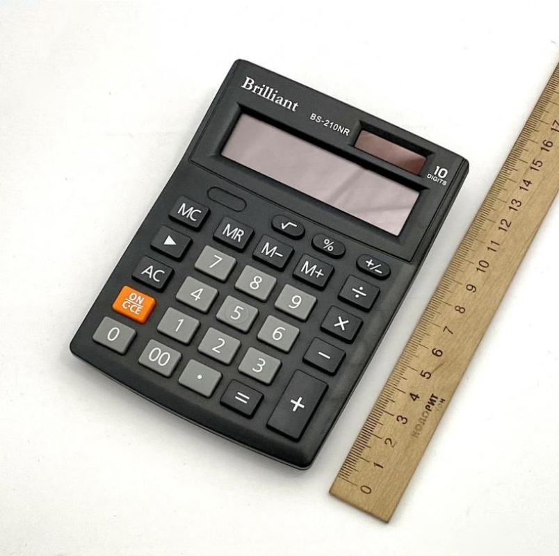Калькулятор бухгалтерский BS-210NR, 10 разрядов, 103х137х31мм, черн. Brilliant - фото 3