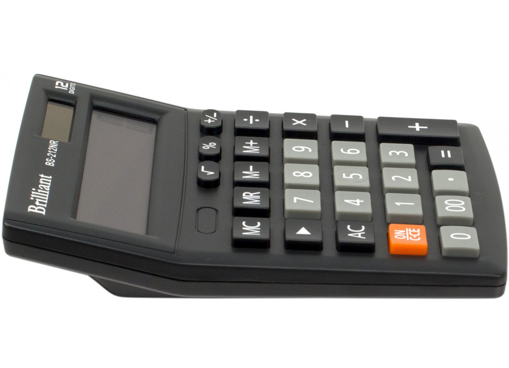 Калькулятор бухгалтерский BS-212NR, 12 разрядов, 103х137х31мм, черн. Brilliant - фото 2
